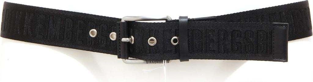 6206U BIKKEMBERGS schwarzes Bändchengewebe schwarzer Gürtel Herrengürtel