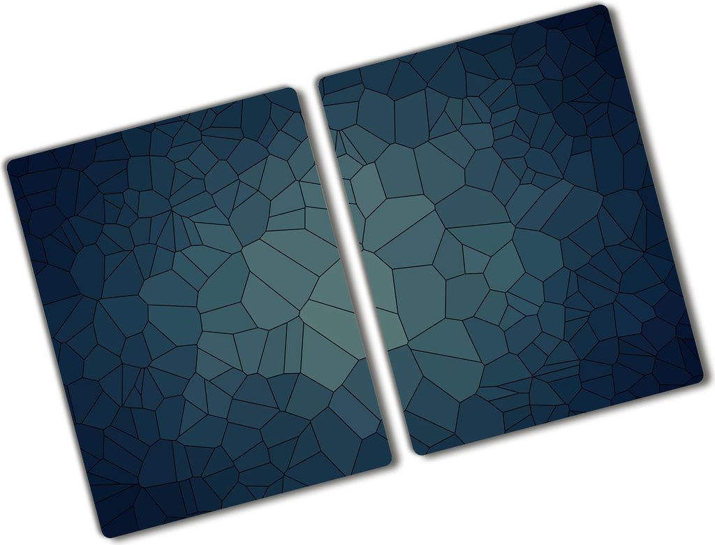 Tulup Glas Herdabdeckplatte - 2x40x52 cm - Glaskeramikkochfeld-Abdeckung Spritzschutz Glasabdeckplatte Kochplattenabdeckung und Schneidebrett - Zwe...