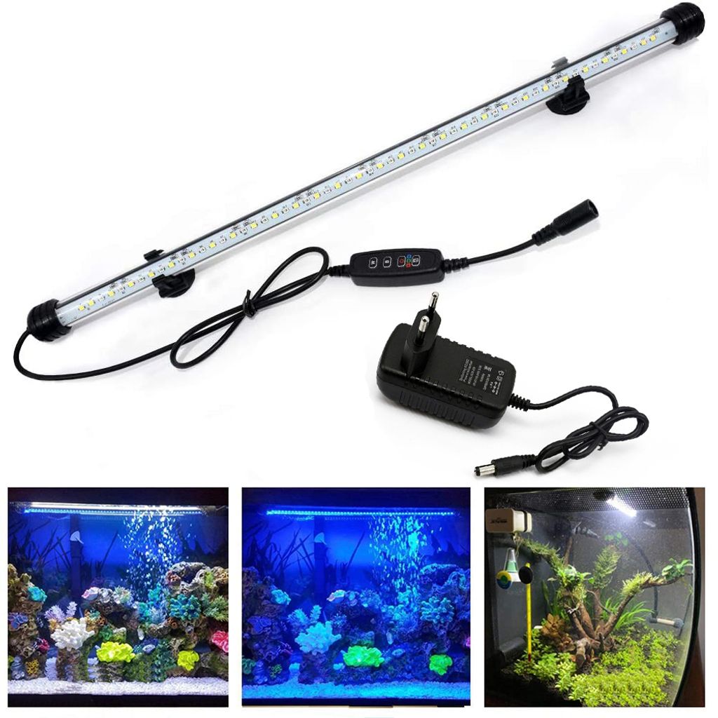 vidaXL Lampe à LED pour aquarium 100-110 cm aluminium IP67