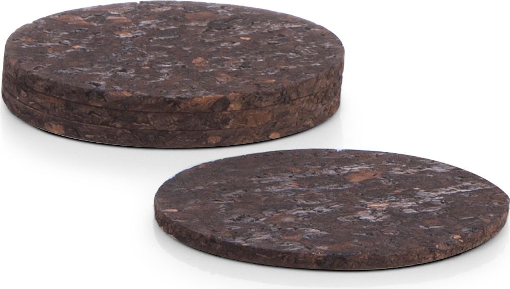 Zeller Kork-Glasuntersetzer-Set, 4-tlg., braun Ø9,5