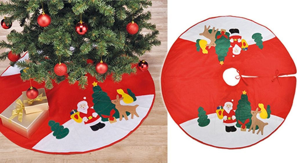 Dekorative Weihnachtsdecke, rund
