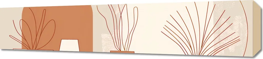 Déco Murale Végétale Image 90 x 20 cm Vue de la plante pour le Salon