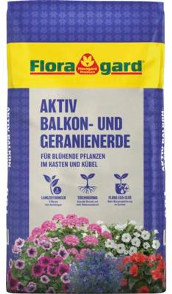 Aktiv Balkonerde und Geranienerde Floragard 60 L Produktbild 
