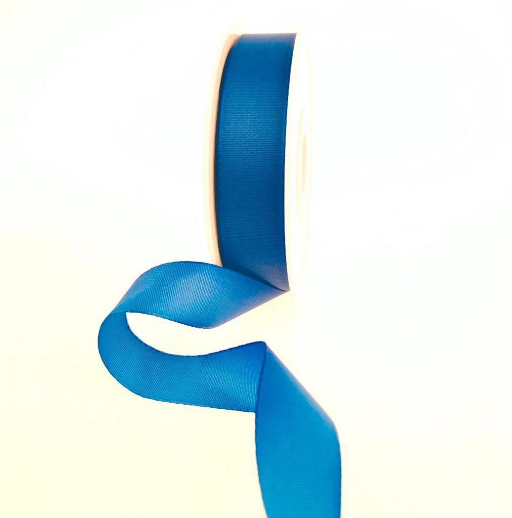 Taftband ohne Drahtkante – 15mm – 50m- col. 8 Mittelblau - 3596-15-50-8