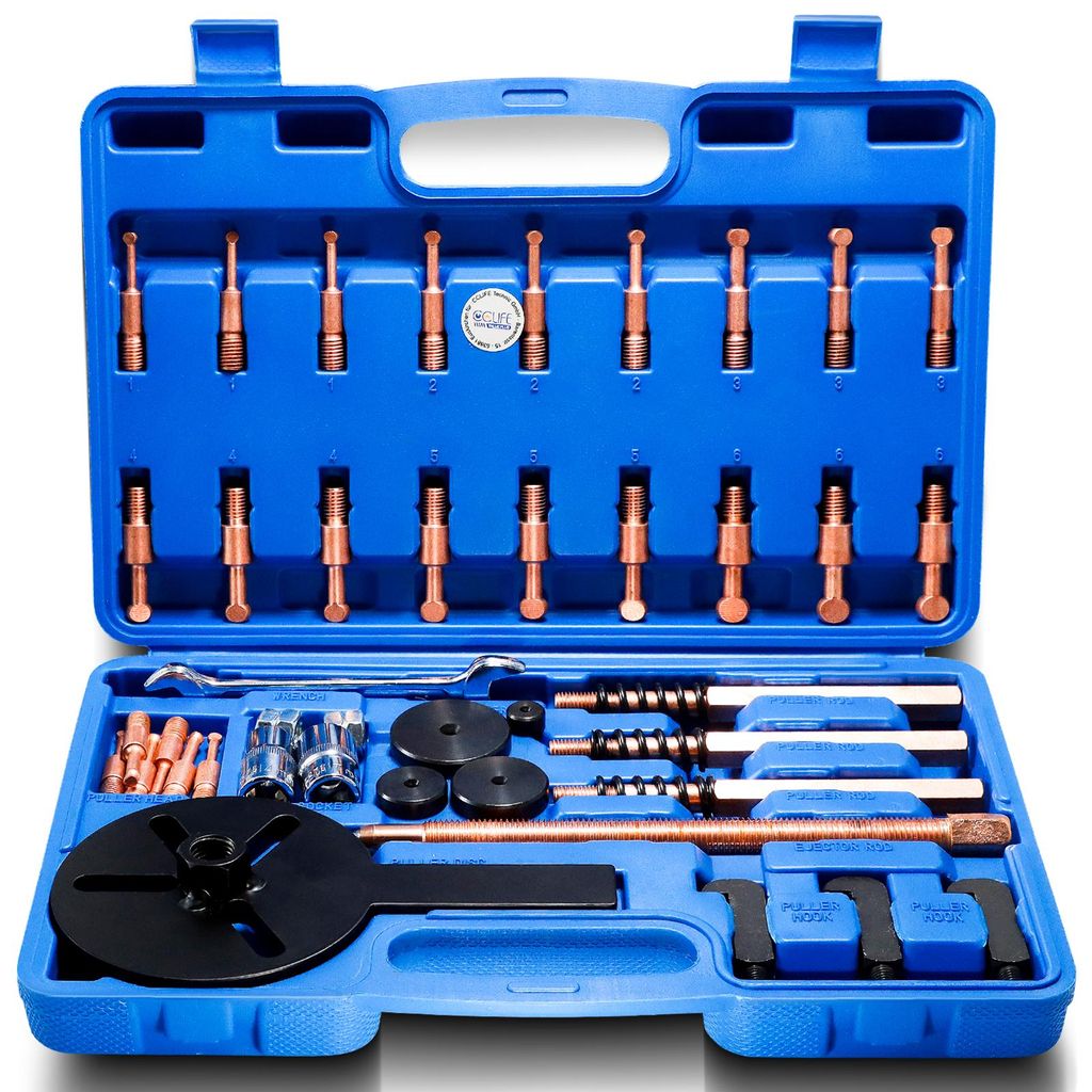 CCLIFE 36 in 1 3-Klauen Lagerabzieher Set, Sackloch lager, Innenlager Abzieher, Zwei Demontagemethoden mit Hakenbacken und Kugelkopf, Lagerdemontage