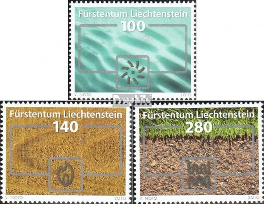 Briefmarken Liechtenstein 2010 Mi 1566-1568 (kompl.Ausg.) gestempelt Energie