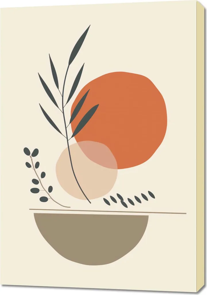 Affiche murale Terre et plantes 70x100 cm style botanique moderne