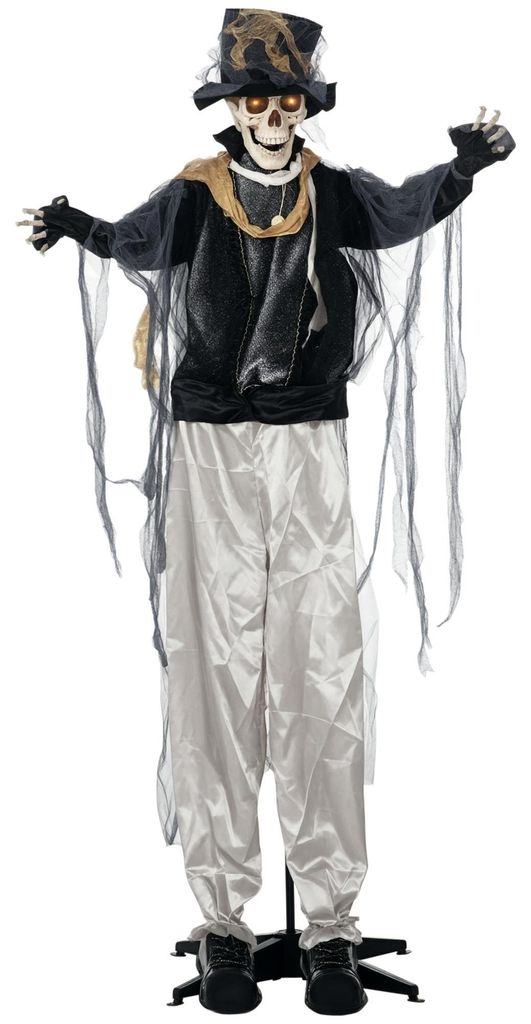 HOMCOM Halloween Dekoration 178cm Skelett Bräutigam mit Produktbild 