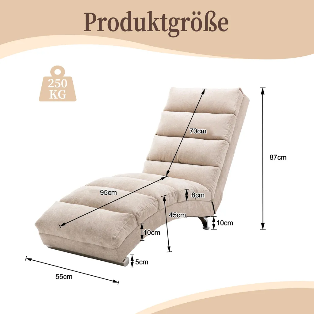 Fauteuil Massant Électrique 5 Modes avec Poche Télécommande en Lin - 4
