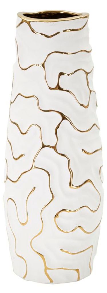 Mauro Ferretti Lia Vase Ø 12x29,5 cm Weißgold Produktbild 