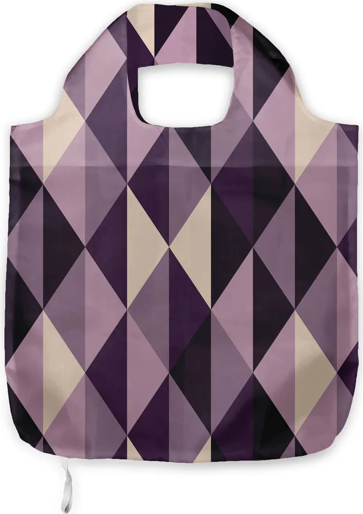 Abakuhaus Borsa Geometrica Viola Lilla - Shopping Bag in Tessuto