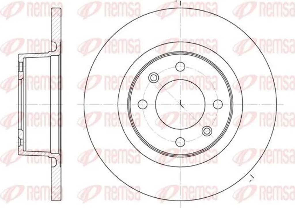 Disque de frein avant ventilé haute performance REMSA 6605.00 4246W4