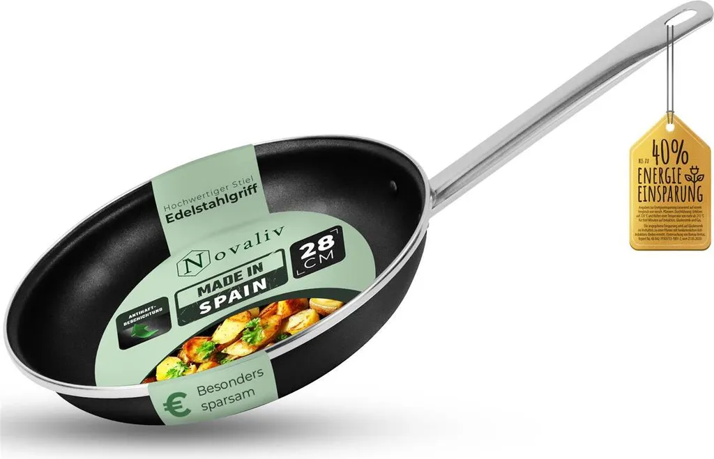 Padella Eco-Friendly Novaliv 28cm - Risparmio Energetico Reale