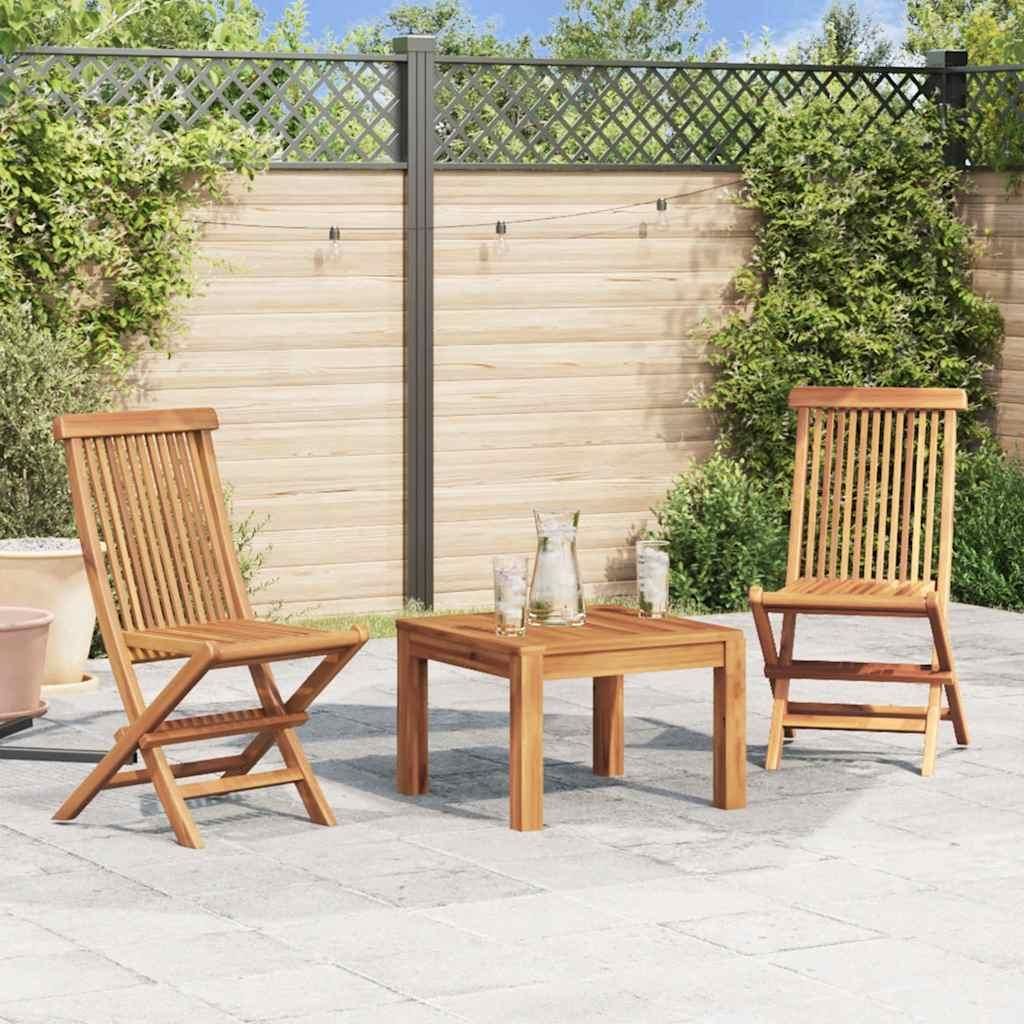 vidaXL Klappbare Gartenstühle 2 Stk. Massivholz Teak Produktbild 