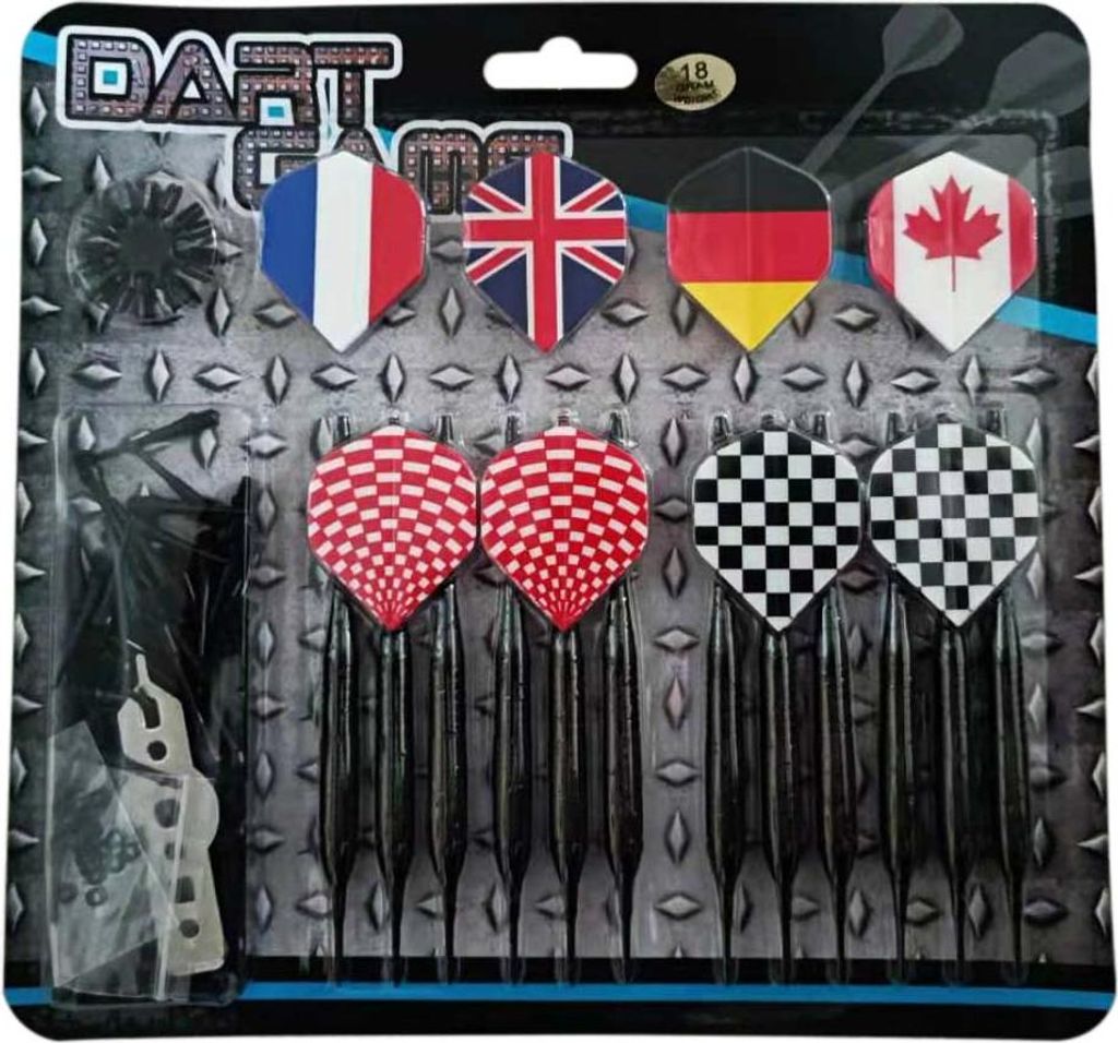 Dart-Set für elektronische Dartscheiben 18g MASTER Black Plated Brass 12-tlg