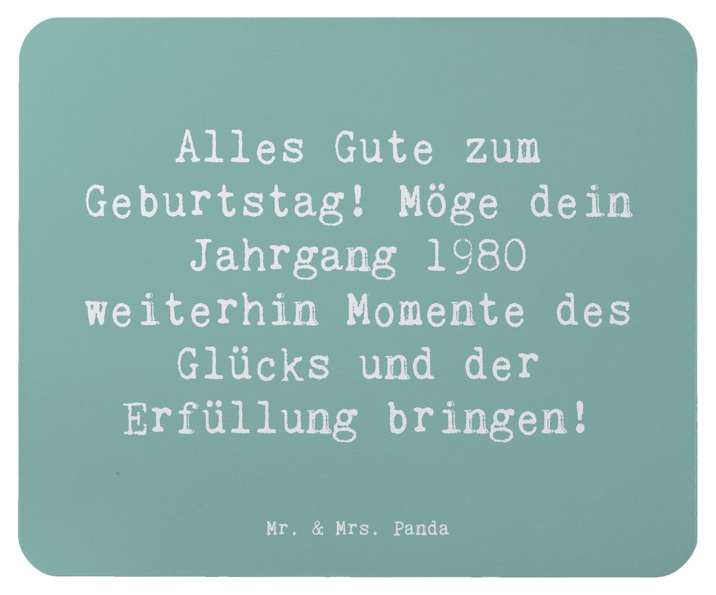 Mr. & Mrs. Panda Mouse Pad Spruch 1980 Geburtstag - Produktbild 