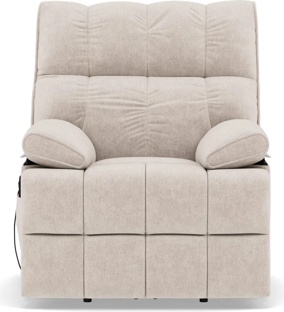 Fauteuil de relaxation électrique en velours beige Best Mobilier