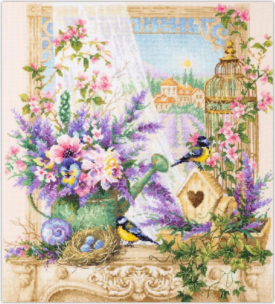 Kit Broderie Main Décoration Provence Point de Croix Magic Needle 40cm