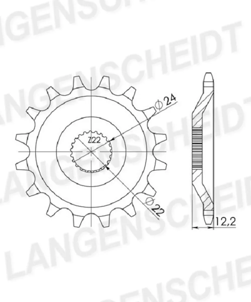 Pignon Supersprox 520 15Z pour kit chaîne moto CST-1125:15 denture fine