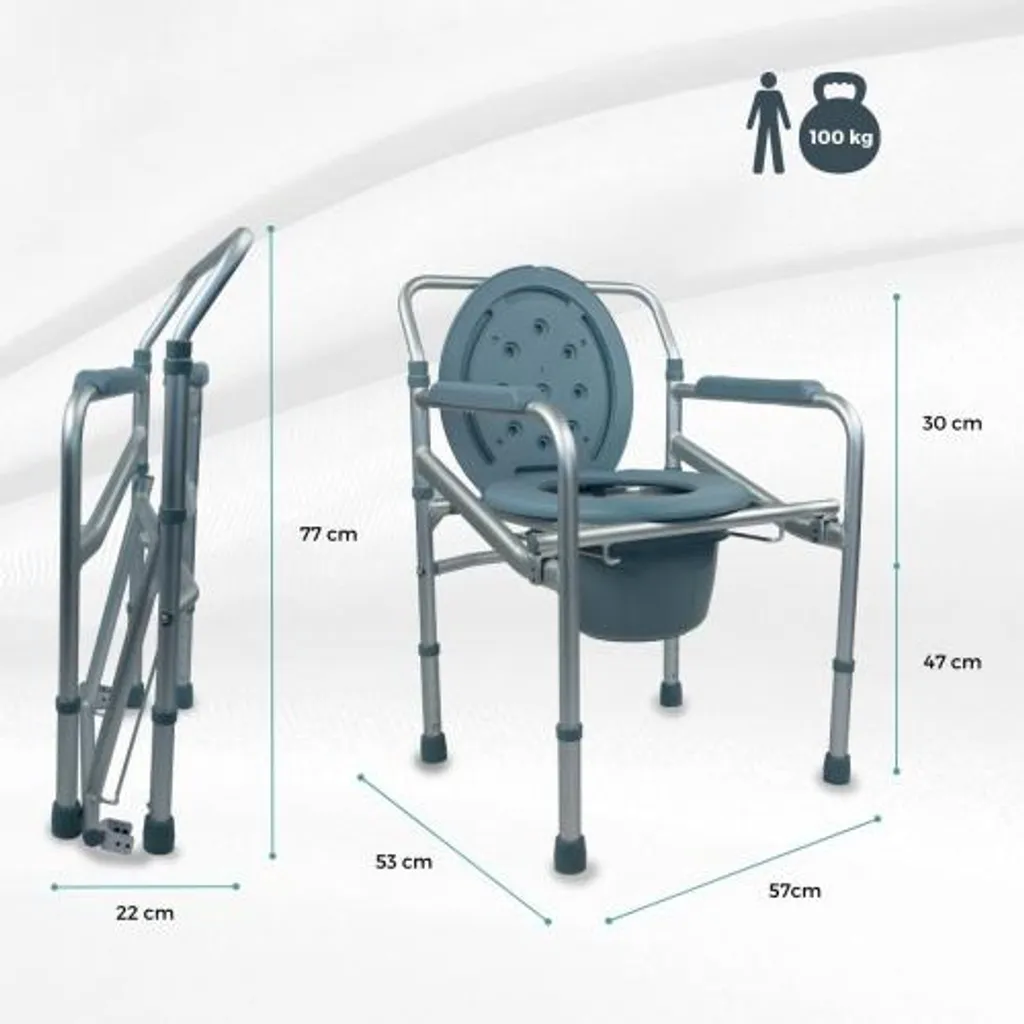 Siège Ergonomique de Toilette en Aluminium Léger - Confort Supérieur