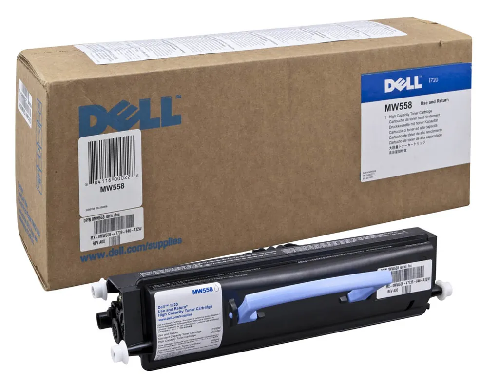 Toner Dell 1720 High Capacity Noir Original MW558 593-10237 Authentique