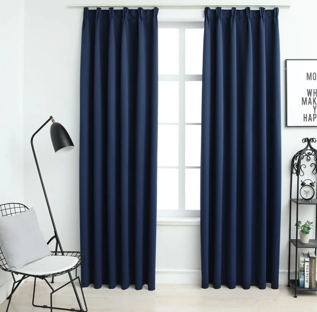 Coppia Tende Oscuranti Cloris Blu 140x245cm - Eleganza e Comfort