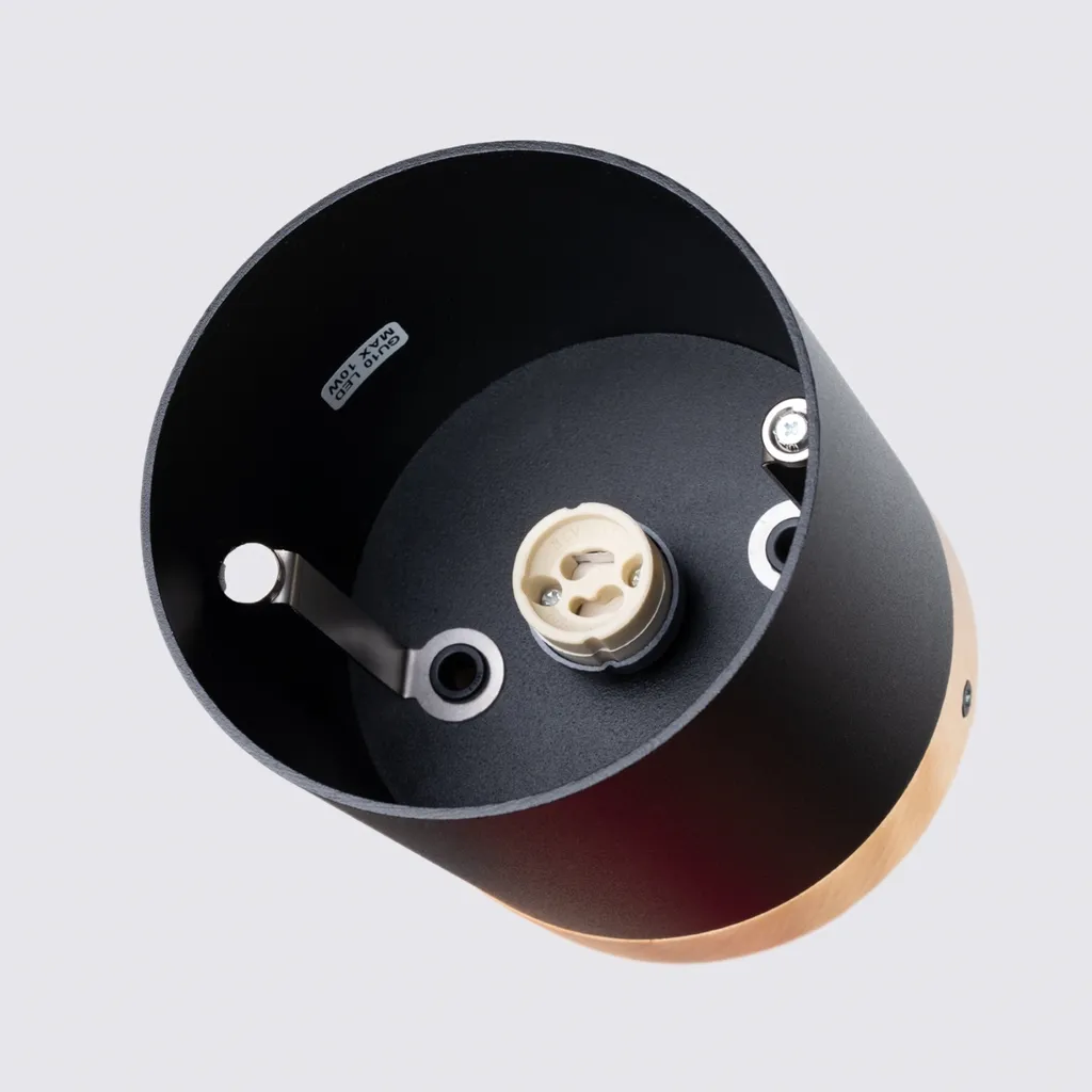 Plafonnier RIF Noir : Éclairage Compact pour Petits Espaces 1xGU10