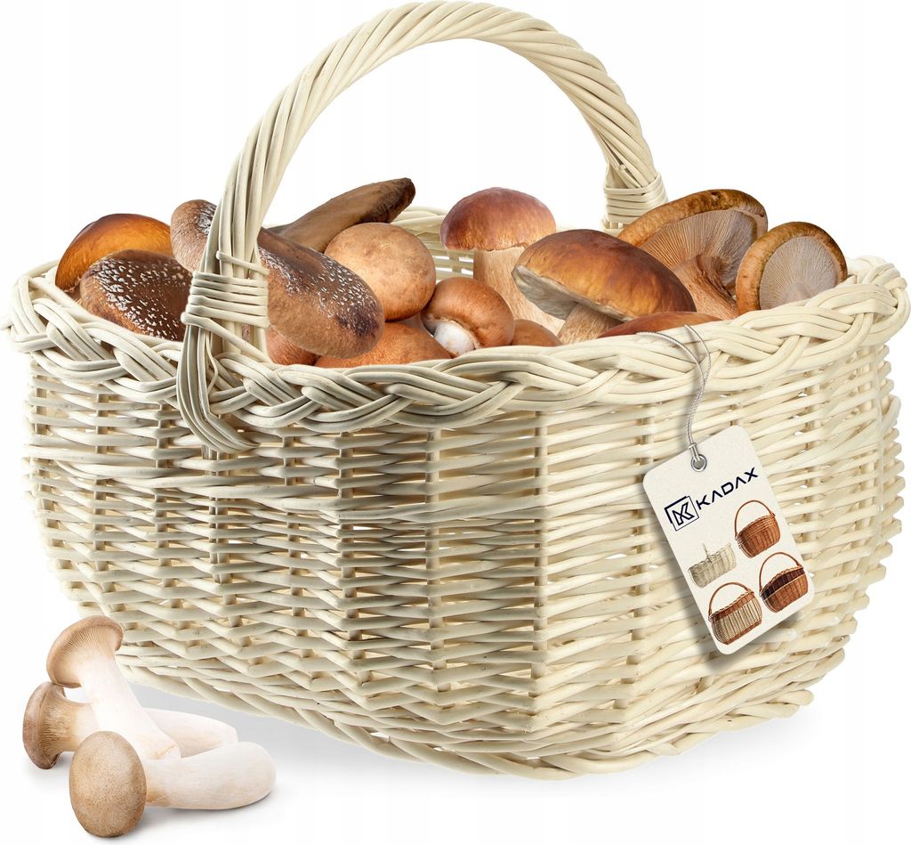 KADAX Kosz Wiklinowy Koszyk Na Grzyby Zakupy Piknik Owoce z Zdjęcie produktu 