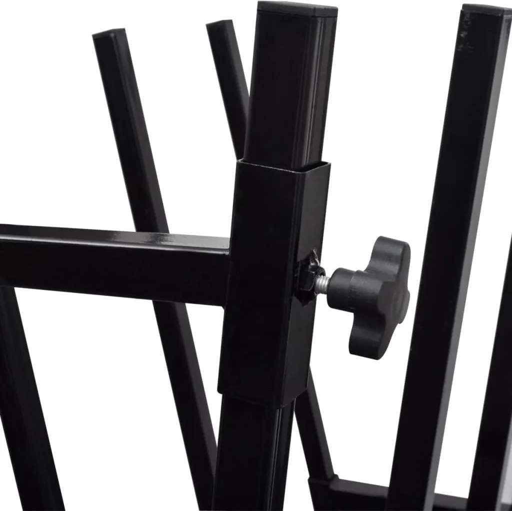 Chevalet de tronçonnage pliable en métal noir pour bois de feu - 4