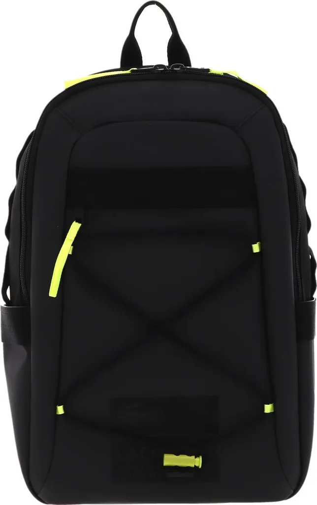 LACOSTE zaino per il tempo libero zaino con scomparto per laptop Outdoor Croc Backpack Noir Lime nero