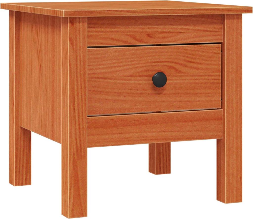 vidaXL Beistelltisch Wachsbraun 40 x 40 x 39 cm Massives Kiefernholz