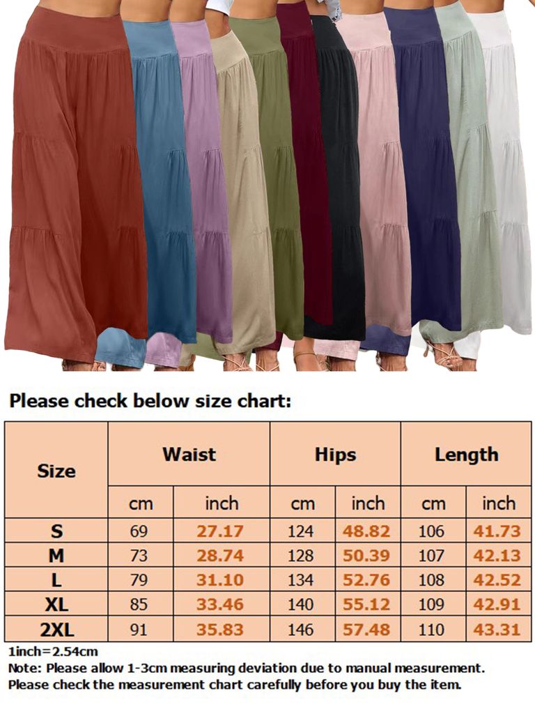 Mädchen Palazzo Hosen Weitbeinig - Leichte Sommerhosen Mit Hoher Taille Und Taschen