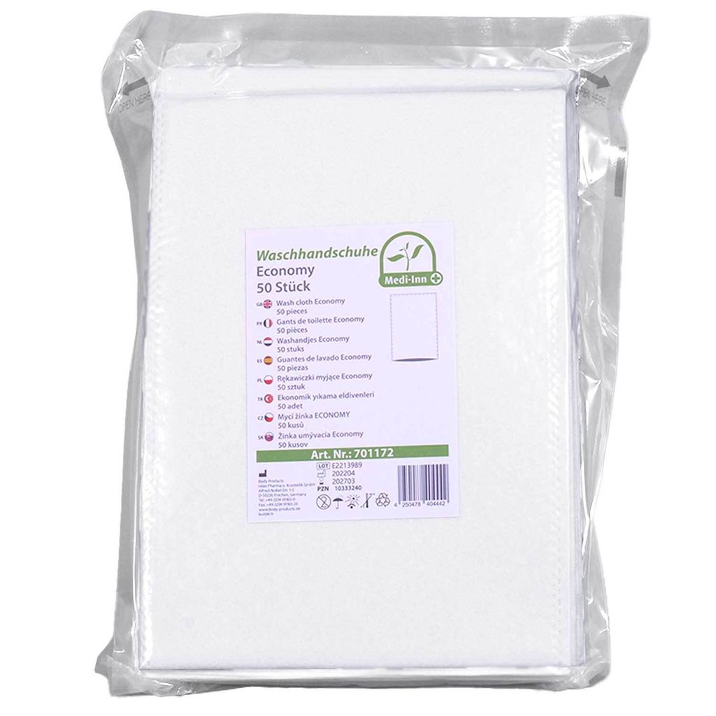 Medi-inn Classic Waschhandschuhe Economy 15x22 cm 50 Stück Produktbild 6