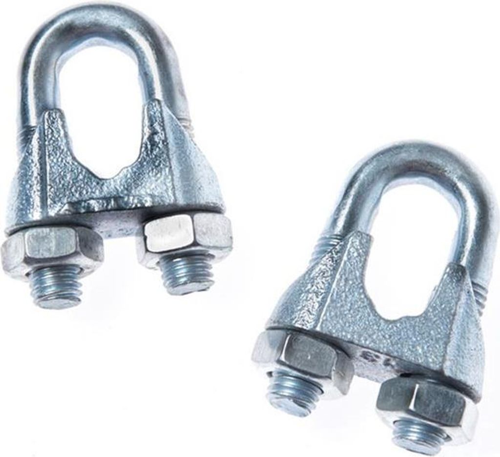 2 x Bügelklemme 10 mm Seilklemme Drahtseilklemme Klemme Produktbild 