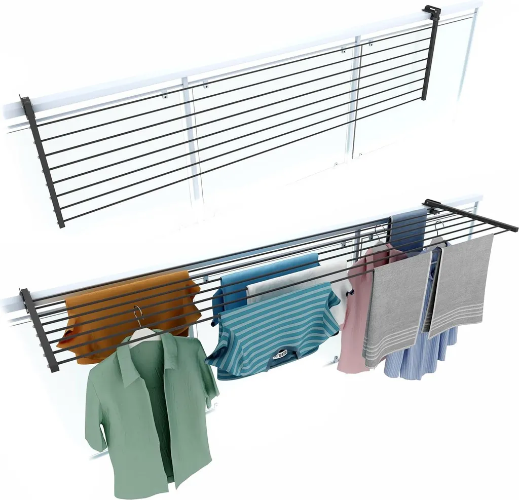 Support de balcon pliable anthracite robuste et discret gain de place
