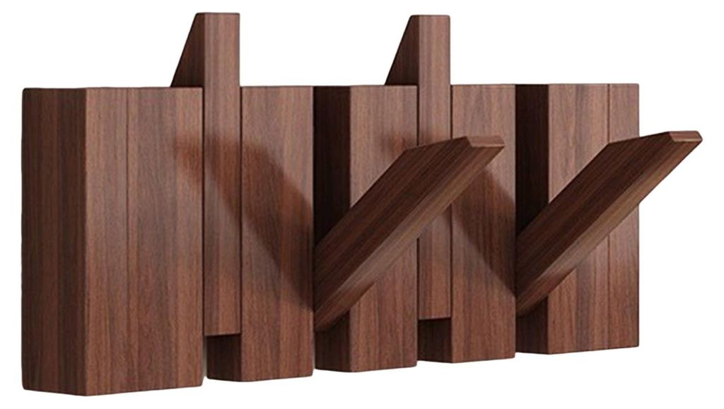 Wandmontierter Kleiderhaken im Klavierstil aus Holz, rustikaler Handtuchhalter mit mehreren Haken für Mäntel, Hüte, Schals und Schlüssel, ideal...