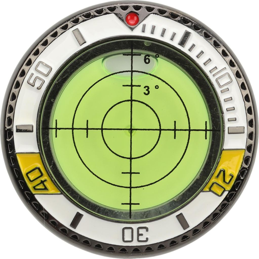 Golfgrün -Leser Dual Side Puting Aid Ball Marker mit Blasenpegel genau tragbares Accessoire für Sport im Freien gelb Weiß