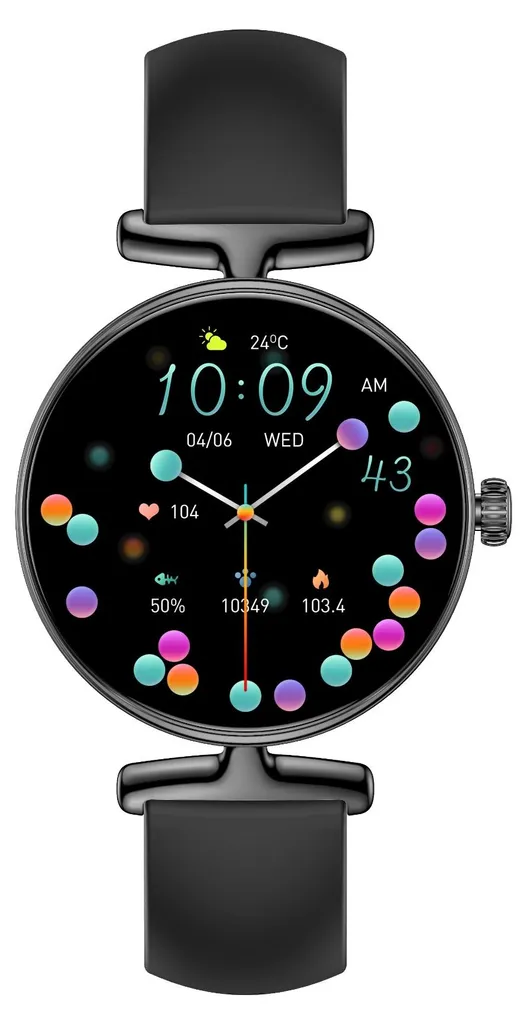 Smartwatch AMOLED Multifonction Noire - Tracker d'Activité et Santé INF - 7