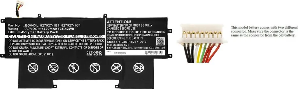 Batterie de Rechange pour Ordinateur HP CoreParts 35.42Wh Durable Noire