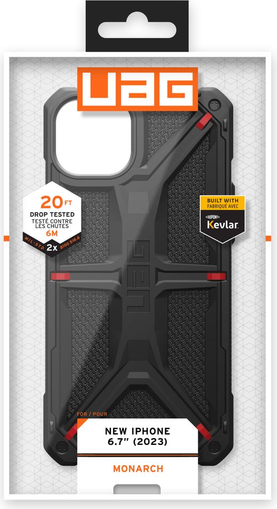 Uag Monarch - Schutzhülle Für Iphone 15 Plus (Polyamid Schwarz)