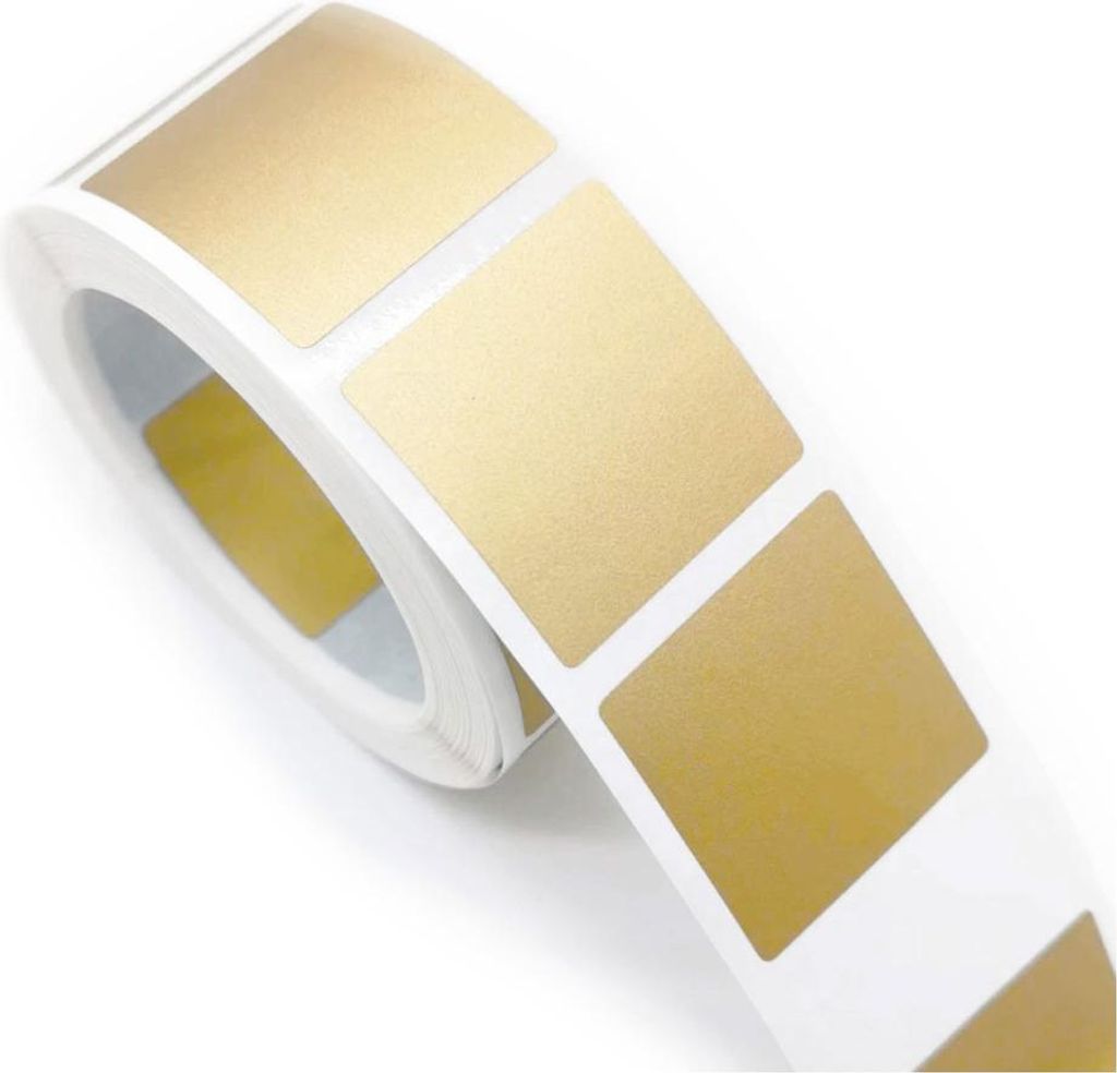 Rubbelaufkleber QUADRATISCH 25x25mm GOLD x10
