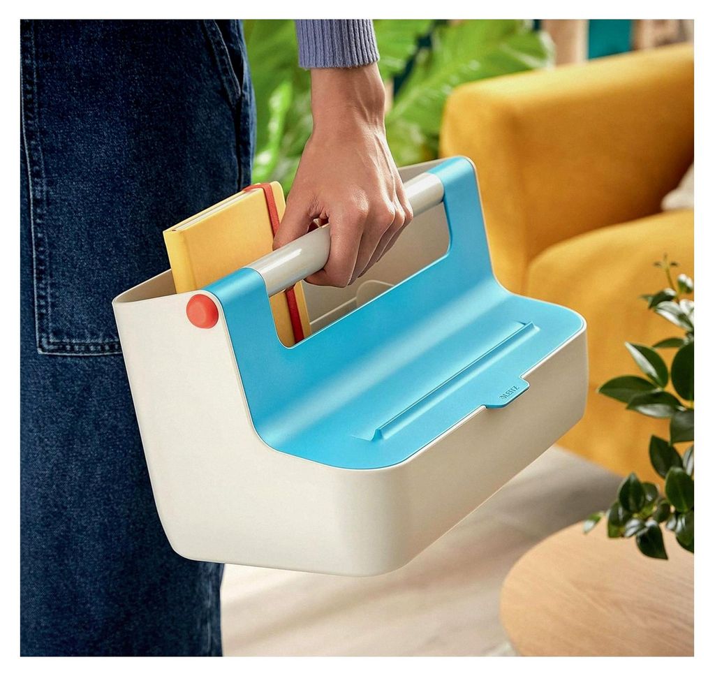 Mobile Aufbewahrungsbox, Cosy Serie, Organizer Box für Zuhause oder das Büro, Aufbewahrungsbox mit Griff, smarte Fächer zur Organisation, Sanfte...