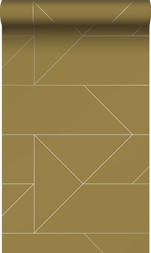 Origin Wallcoverings Tapete grafische Linien Ockergelb 53 cm x 10.05 m