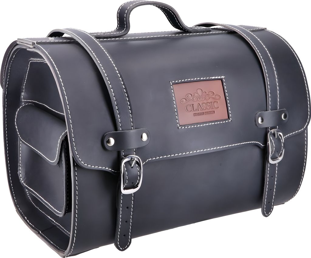 Lederkoffer Echtleder schwarz ca. 26 Liter 38x27x26 für Vespa / LML