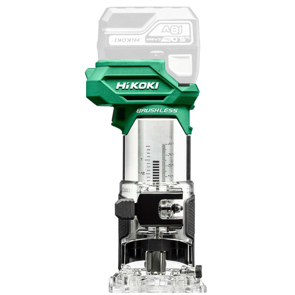 HiKOKI Akku-Kantenfräse M1808DA, Oberfräse, Einhandfräse, Nutfräse, 6/8 mm Spannzange , 18V