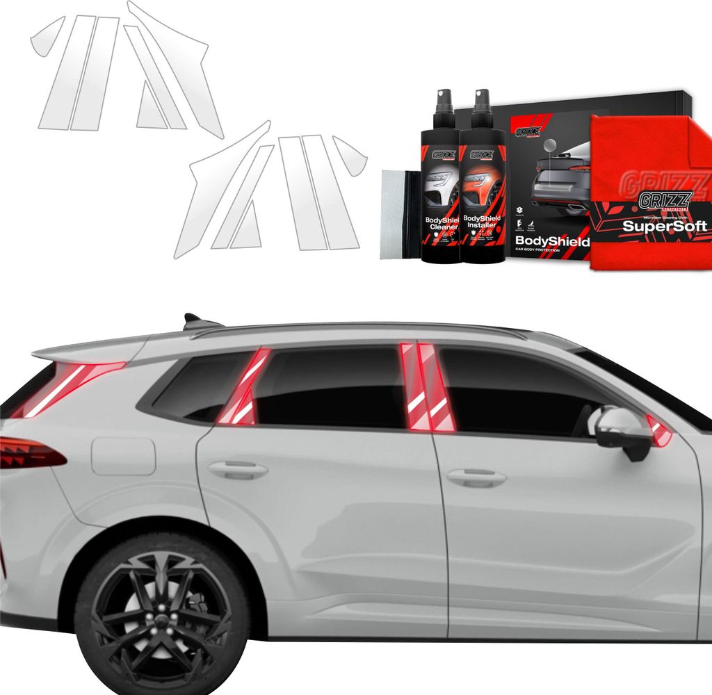12in1 Schutzfolie für A-B-C-Säule - Cupra Terramar (2024-2025) Grizz Protector