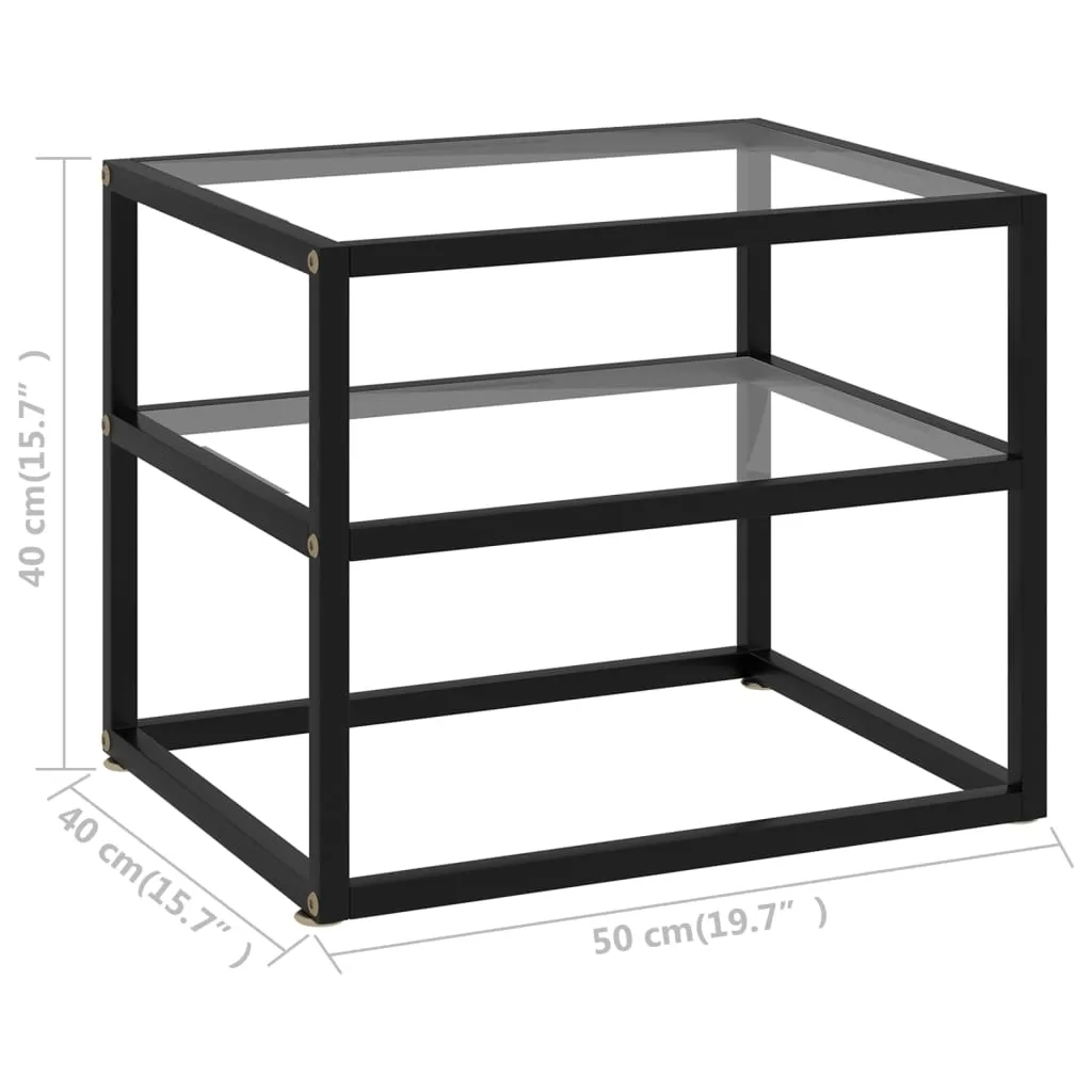 Table d'appoint transparente pour petit salon ou chambre d'amis 50cm