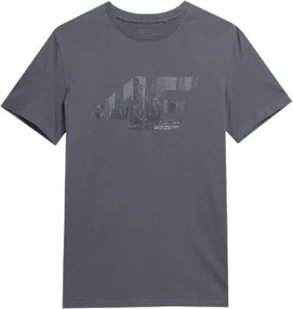 4F Herren-T-Shirt mit Aufdruck Phogun grau M