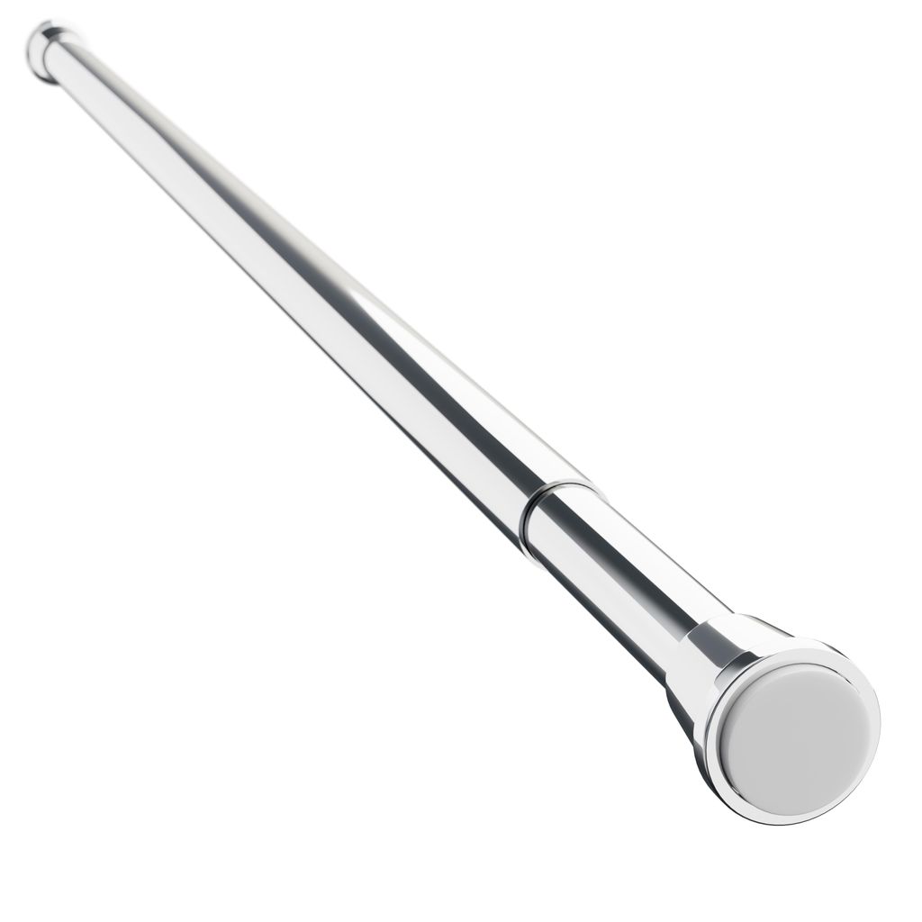 Karnisz prysznicowy srebrny błyszczący 140 - 250 cm ALU Zdjęcie produktu 