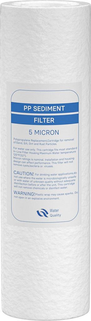 Naturewater PP Filtre à sédiments – 10" 254 mm – Finesse 5µ Image du produit 